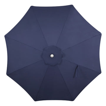 Tracy 9 ft. Classic MidCentury Scalloped Fringe Market Patio Umbrella